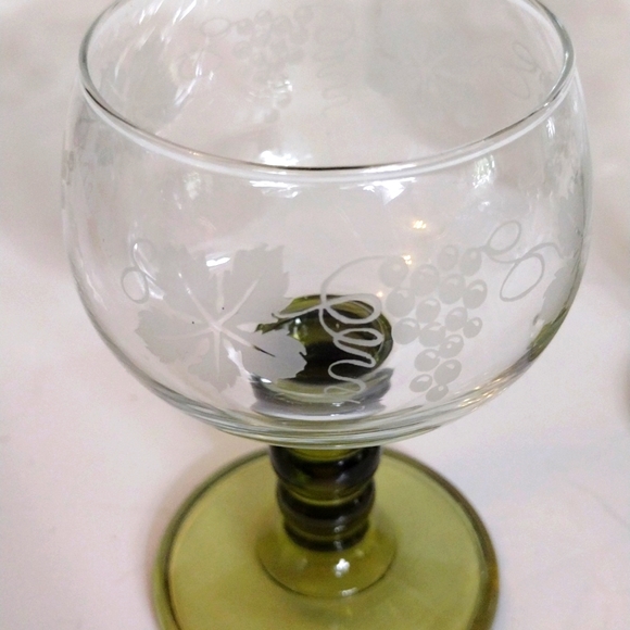 Vintage wine glasses 🍷1960's 1970's - Picture 4 of 5